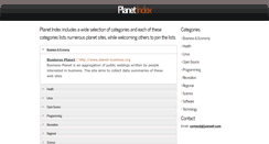 Desktop Screenshot of planet-index.org